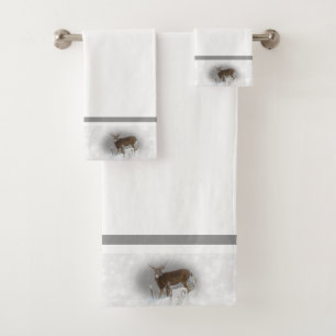 Whitetail Deer Bath Towel Set