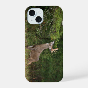 Whitetail Deer, Big Buck on the edge make scrape iPhone 15 Case