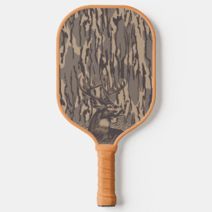 Whitetail Deer Bottom lands Camo Hunting Forest Pickleball Paddle