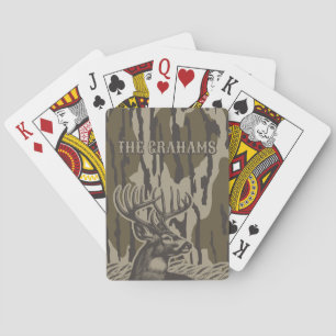 Whitetail Deer Bottomland Camo Deer Hunting Camo Poker Cards