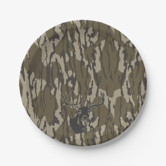 Whitetail Deer Bottomland Camo Hunting Camo Paper Plates