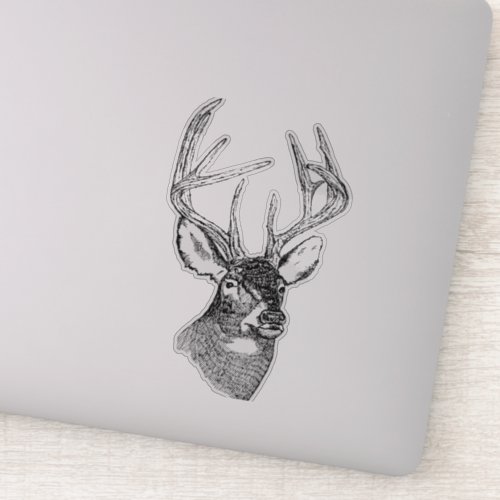 Whitetail Deer Buck Head Sticker