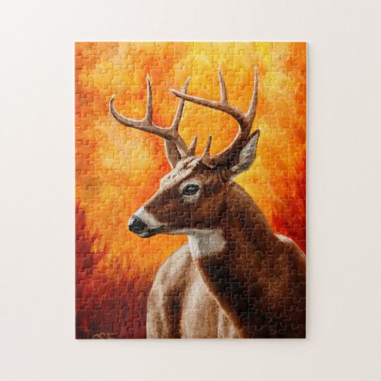 Whitetail Deer Buck Hunting Jigsaw Puzzle