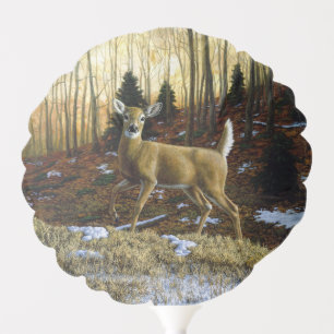 Whitetail Deer Doe in Autumn Forest Balloon