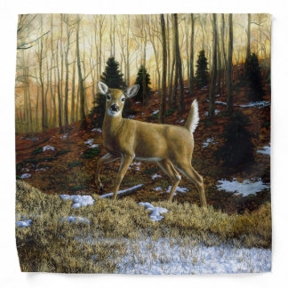 Whitetail Deer Doe in Autumn Forest Bandana