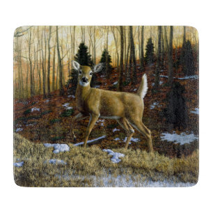 Whitetail Deer Doe in Autumn Forest Cutting Board