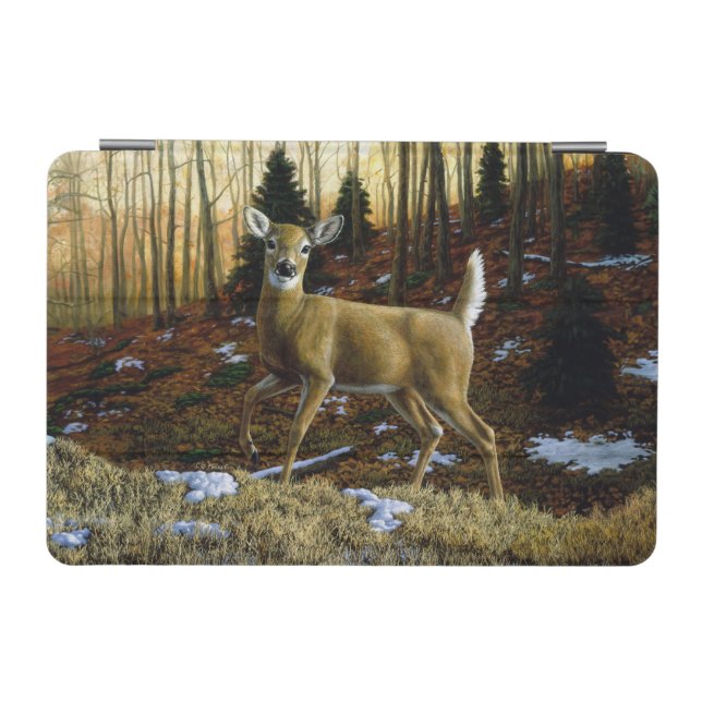 Whitetail Deer Doe in Autumn Forest iPad Mini Cover (Horizontal)