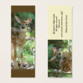 Whitetail Deer Fawn Mini Bookmark / (Front & Back)
