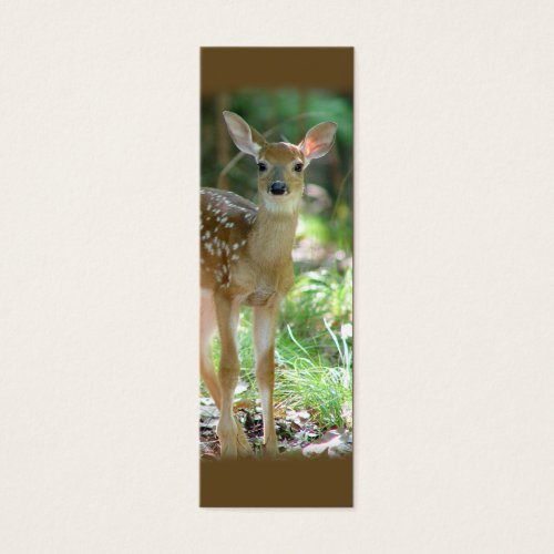 Whitetail Deer Fawn Mini Bookmark / Business Card Templates
