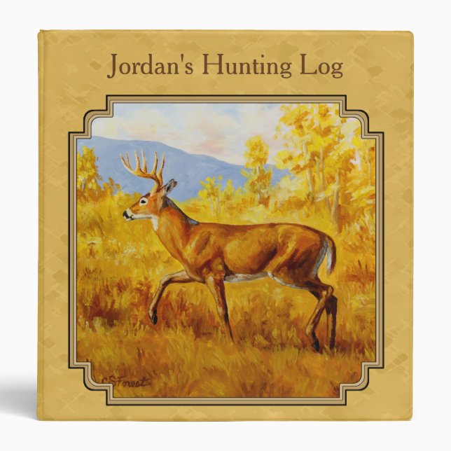 Whitetail Deer Golden Aspen Woods Binder (Front)