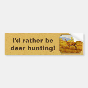 Whitetail Deer Golden Aspen Woods Bumper Sticker