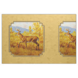 Whitetail Deer Golden Aspen Woods Fabric