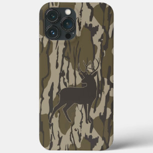 Whitetail Deer Hunting Camo: Vertical Bark Timber iPhone 13 Pro Max Case