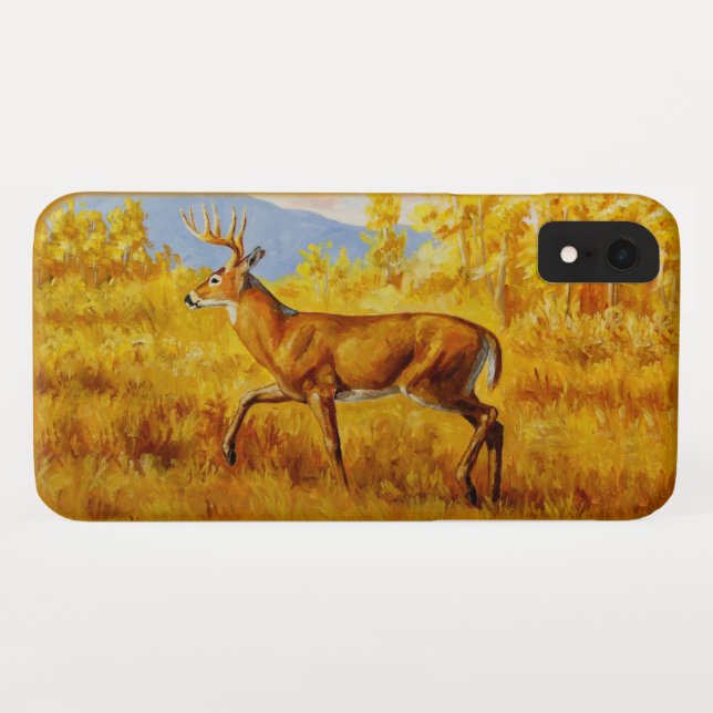 Whitetail Deer in Autumn Aspen Forest Case-Mate iPhone Case (Back (Horizontal))