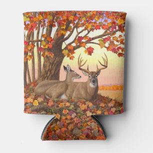 Whitetail Deer in Autumn New England Fall Colors Can Cooler