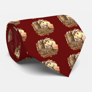 Whitetail Deer in Autumn New England Fall Colors Neck Tie
