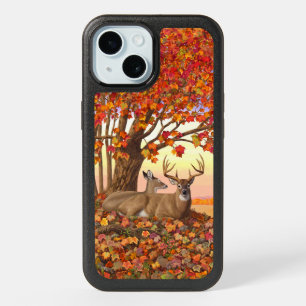 Whitetail Deer in Autumn New England Fall Colors iPhone 15 Case