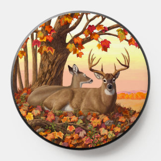 Whitetail Deer in Autumn New England Fall Colors PopSocket