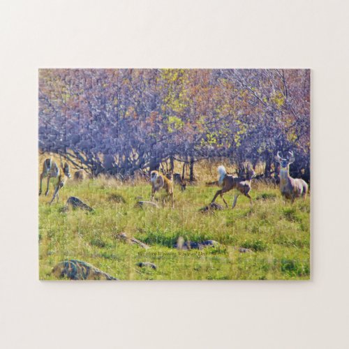 Whitetail Deer in Big Horn Wyoming Jigsaw Puzzle