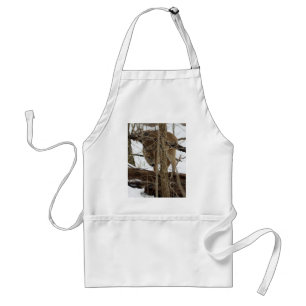 Whitetail Deer In Snow Adult Apron