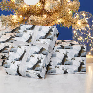 Whitetail Deer in Snow Wrapping Paper