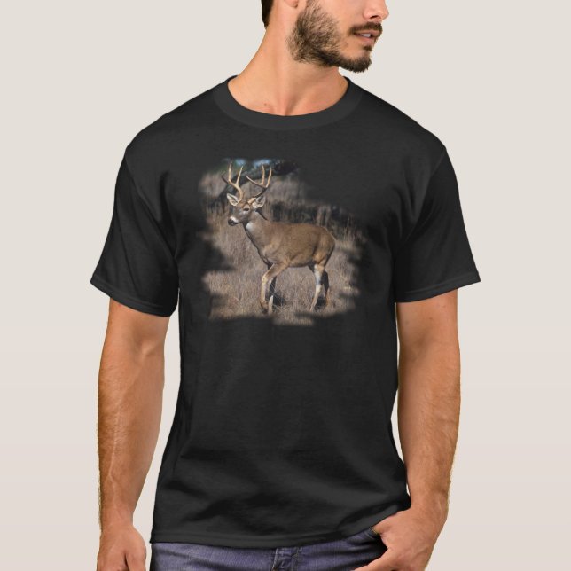 Whitetail deer in the field T-Shirt (Front)