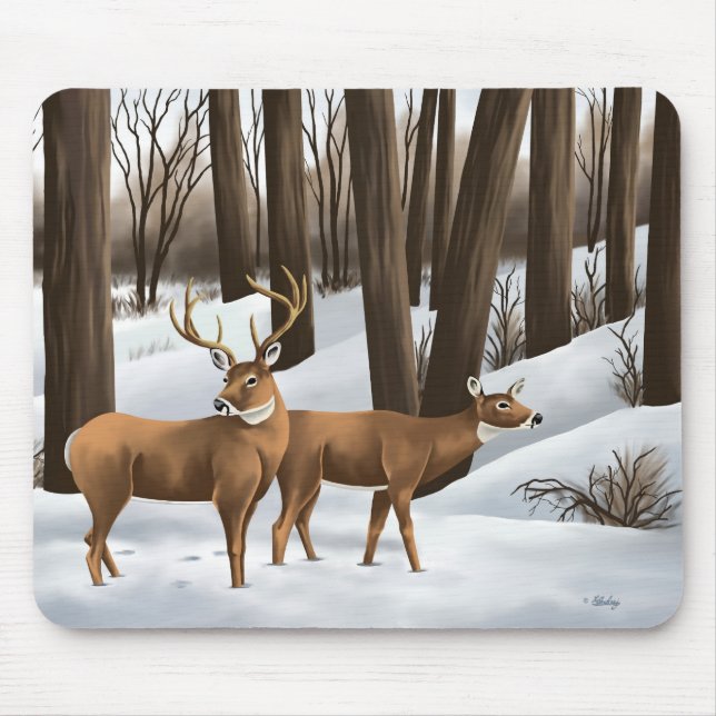 Whitetail Deer Mouse Pad (Front)
