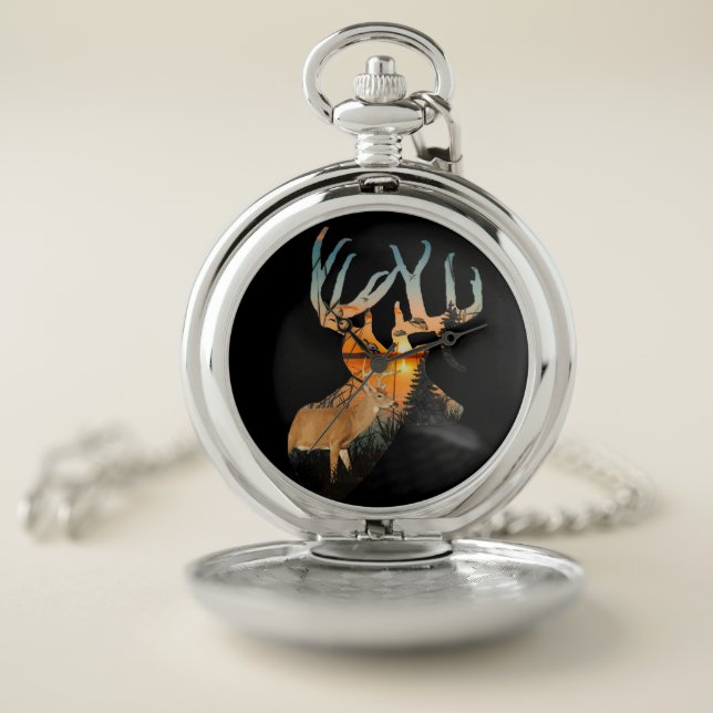 Whitetail Deer Pocket Watch (Inside)
