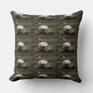 Whitetail Deer Skull Throw Pillow