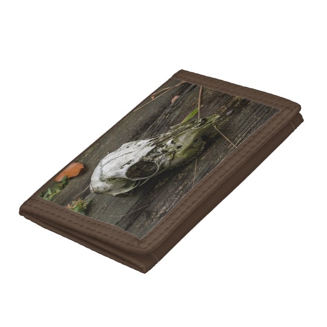 Whitetail Deer Skull Trifold Wallet (Bottom)