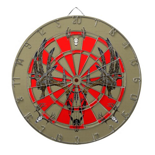 Whitetail deer skull vintage 2 dart board