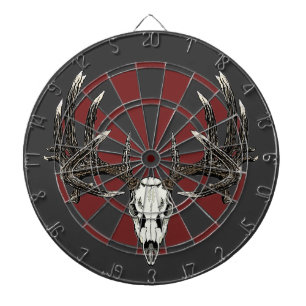 Whitetail deer skull vintage dart board