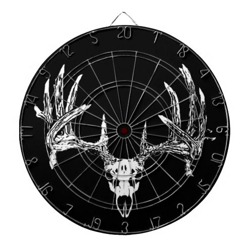 Whitetail deer skull w dartboard