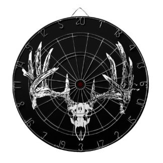 Whitetail deer skull w dartboard with darts