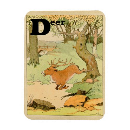 Whitetail Deer Stag Alphabet Magnet