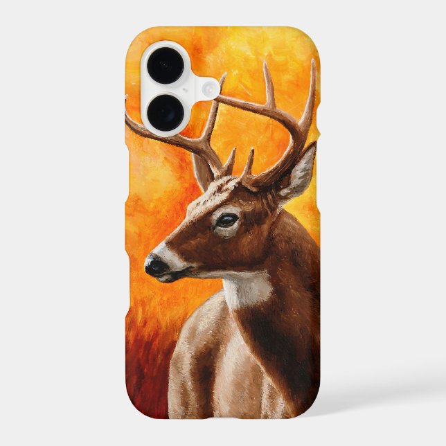 Whitetail Deer Trophy Buck Head Case-Mate iPhone Case (Back)