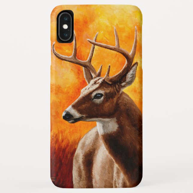 Whitetail Deer Trophy Buck Head Case-Mate iPhone Case (Back)