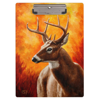 Whitetail Deer Trophy Buck Head Clipboard
