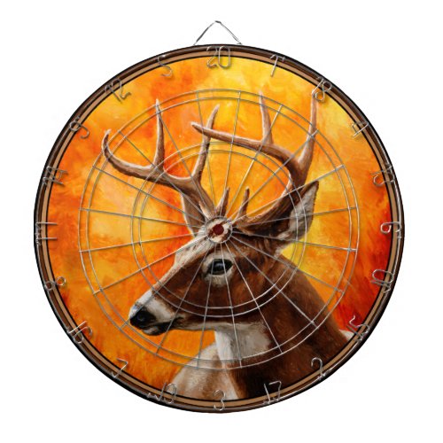 Whitetail Deer Trophy Buck Head Dartboard