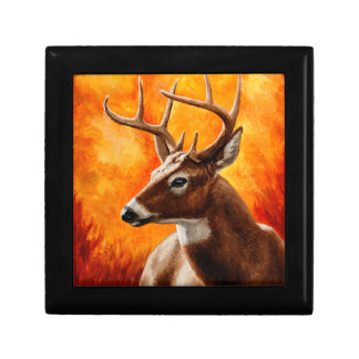 Whitetail Deer Trophy Buck Head Jewelry Box