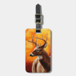 Whitetail Deer Trophy Buck Head Luggage Tag