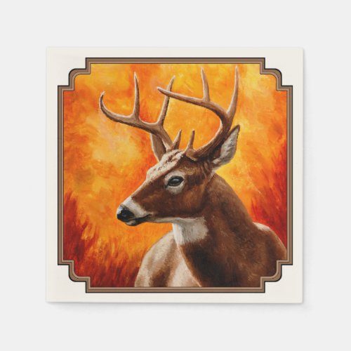 Whitetail Deer Trophy Buck Head Napkins