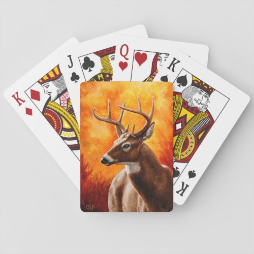 Whitetail Deer Trophy Buck Head Poker Cards