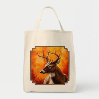 Whitetail Deer Trophy Buck Head Tote Bag