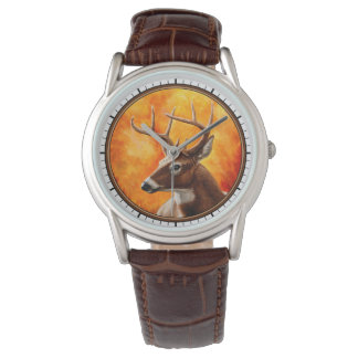 Whitetail Deer Trophy Buck Head Watch