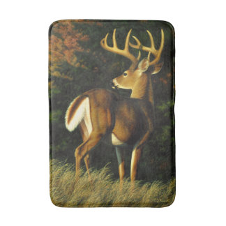 Whitetail Deer Trophy Buck Hunting Bathroom Mat