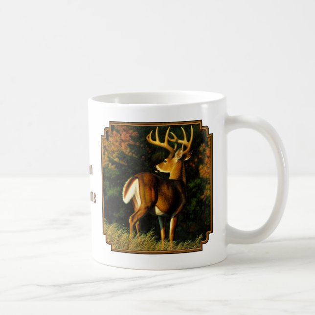 Whitetail Deer Trophy Buck Hunting Coffee Mug (Right)