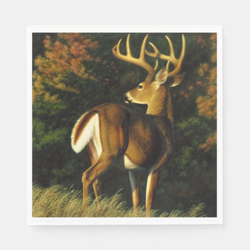 Whitetail Deer Trophy Buck Hunting Napkins