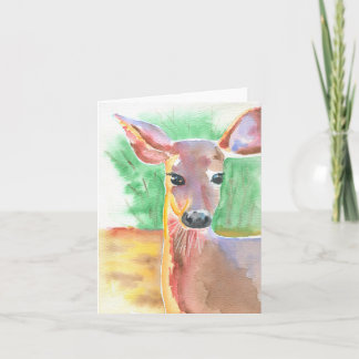 Whitetail deer watercolor invitation