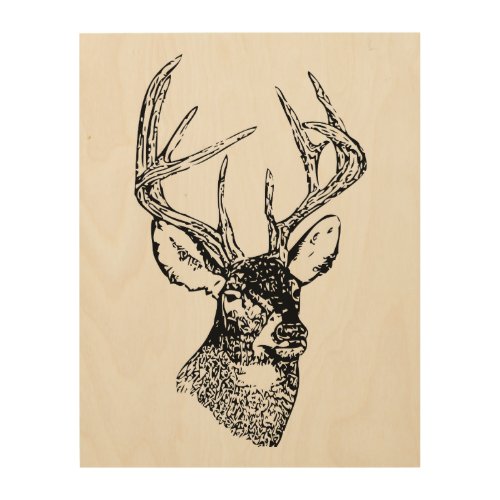 Whitetail Deer Wildlife Wood Art